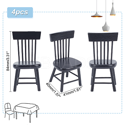 Mini Wood Chairs LS-AJEW-WH0041-76C-1