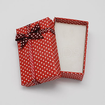 Cardboard Necklace Boxes with Bowknot and Sponge Inside CBOX-R012-6-1
