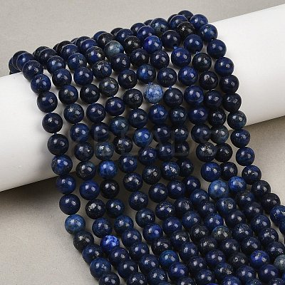16 inch Grade A Round Dyed Natural Lapis Lazuli Beads Strand GSR6mmC123-1