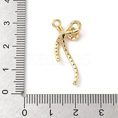 Brass Micro Pave Clear Cubic Zirconia Pendants KK-D504-23B-G-1