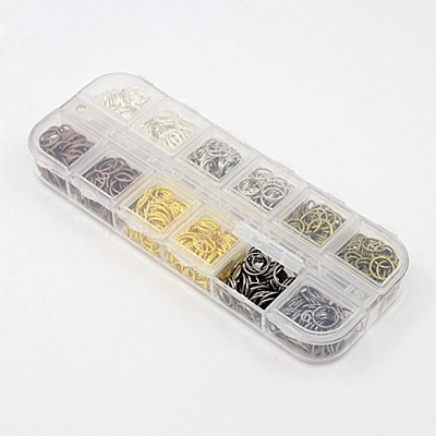 1 Box 6 Color Brass Open Jump Rings KK-X0062-B-1