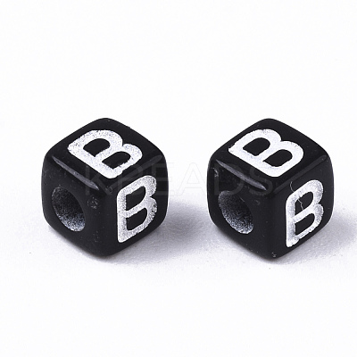 Opaque Acrylic Beads SACR-N002-01B-1