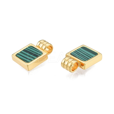 Synthetic Malachite Charms KK-A165-13G-1