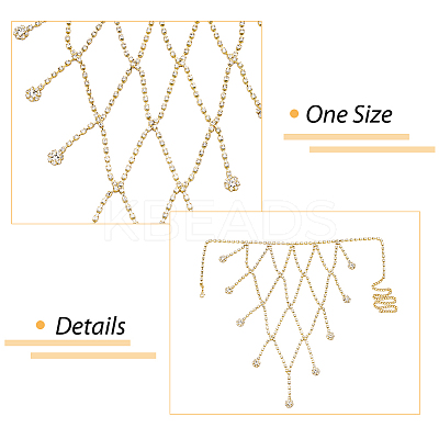 1Pc Crystal Rhinestone Shouder Chain Strap AJEW-HY0001-36-1