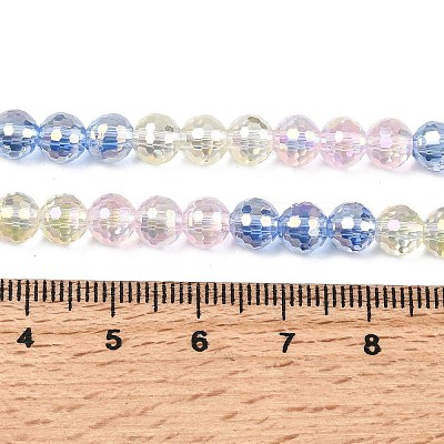 Electroplate Glass Beads Strands EGLA-D300-06-6mm-22-1