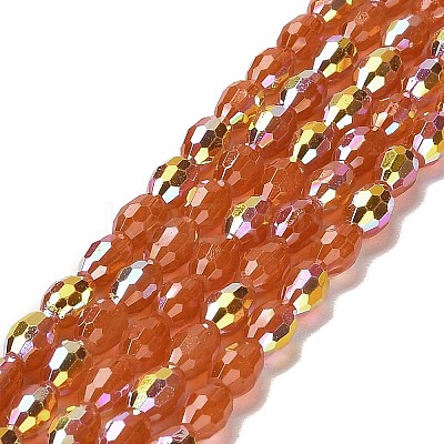 Baking Paint Glass Beads Strands DGLA-D001-02C-1
