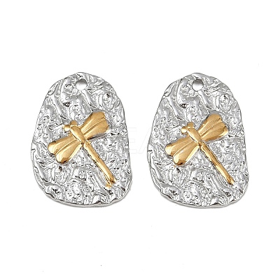 304 Stainless Steel Pendants STAS-L290-55GP-1