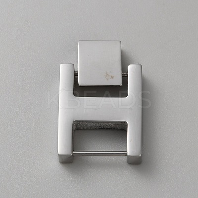 Rectangle Stainless Steel Watch Band Clasps STAS-WH0048-08C-P-1