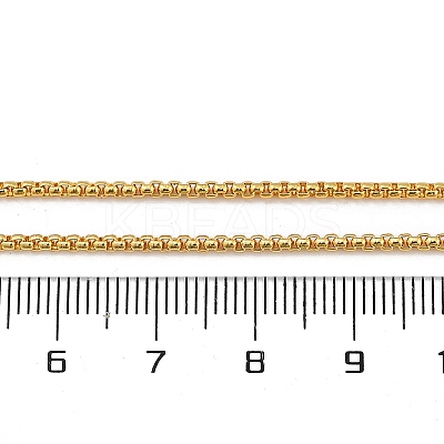 1.5mm Rack Plating Brass Box Chain Necklaces for Women Men MAK-L044-21G-1