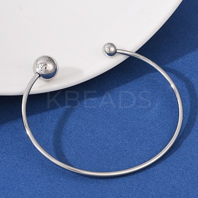304 Stainless Steel Open Cuff Bracelets BJEW-R019-01P-02-1