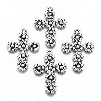 Tibetan Style Alloy Pendants LS-X-TIBEP-N009-015AS-RS-1