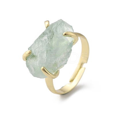 Natural Fluorite Finger Rings RJEW-B122-01G-01-1