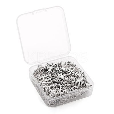 100Pcs 5 Style Tibetan Style Zinc Alloy Links Connectors FIND-LS0001-40AS-1