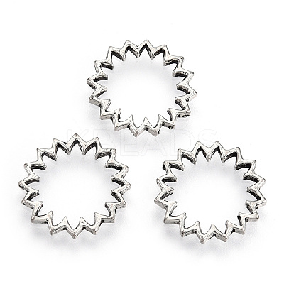Tibetan Style Alloy Linking Rings PALLOY-T075-208AS-1