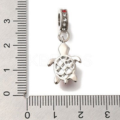 Rack Plating Alloy Rhinestone European Dangle Charms FIND-H005-45P-07-1