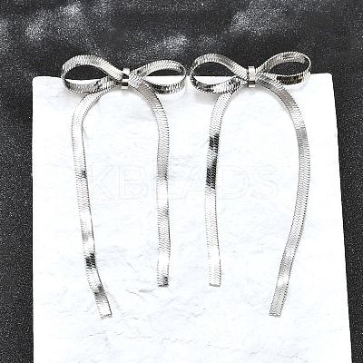 Non-Tarnish Bowknot 304 Stainless Steel Stud Earrings for Women EJEW-D104-04P-1