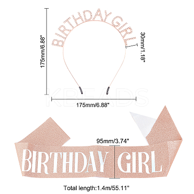 Birthday Crown Shoulder Strap Sets AJEW-WH0162-93-1