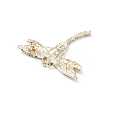 Rhinestone Dragonfly Brooch Pin JEWB-M026-02G-1