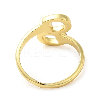 Brass Micro Pave Cubic Zirconia Cuff Rings RJEW-P102-12G-1