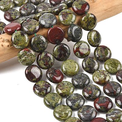 Natural Dragon Blood Jasper Beads Strands G-L648-B02-15mm-1