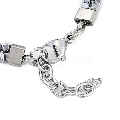 Synthetic Non-magnetic Hematite Beaded Bracelets BJEW-S156-03P-A-1