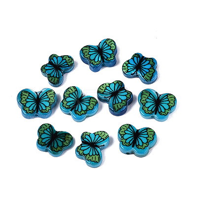 Printed Natural Freshwater Shell Beads SHEL-Q029-11F-1