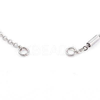 Tarnish Resistant 304 Stainless Steel Cable Chains Bracelets Making AJEW-JB00900-01-1