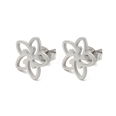 Non-Tarnish 304 Stainless Steel Stud Earrings EJEW-K285-07P-1
