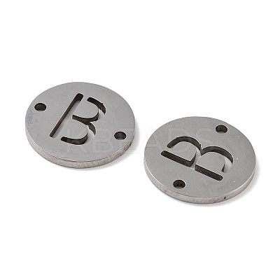 Non-Tarnish 201 Stainless Steel Hollow Flat Round Links FIND-R149-03B-P-1