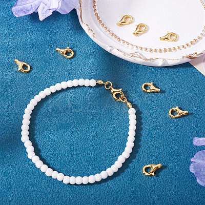 8Pcs Brass Lobster Claw Clasps KK-TA0002-68-1