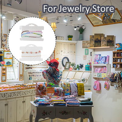 100Pcs Paper Bracelet Display Cards CDIS-WH0027-11B-01-1