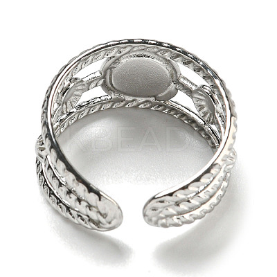 304 Stainless Steel Open Cuff Rings RJEW-C079-14P-01-1
