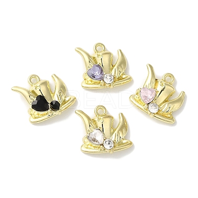 Heart Rack Plating Alloy Pendants FIND-I039-28G-1