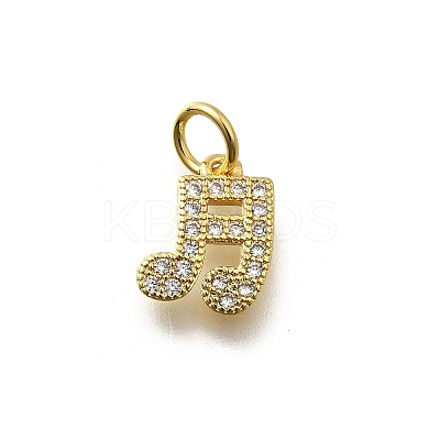 Brass Micro Pave Cubic Zirconia Charms KK-P295-50G-1