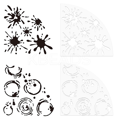 2Pcs 2 Style Custom Acrylic Tie-Dye Template DIY-CP0008-78G-1
