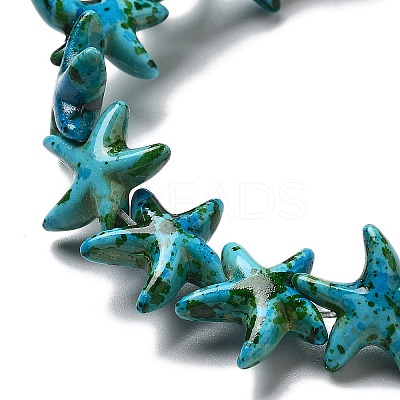 Synthetic Turquoise Dyed Beads Strands G-P507-04S-1