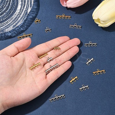 16Pcs 8 Styles 304 Stainless Steel Chandelier Component Links STAS-FS0001-70-1