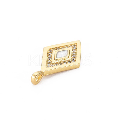 Brass Cubic Zirconia Pendants KK-T004-102-NF-1
