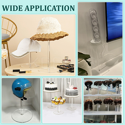 3 Sets 3 Styles Acrylic Storage Hat Racks ODIS-PH0001-84-1