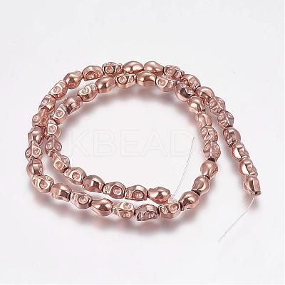 Grade AA Non-Magnetic Synthetic Hematite Bead Strands G-G652-28RG-1