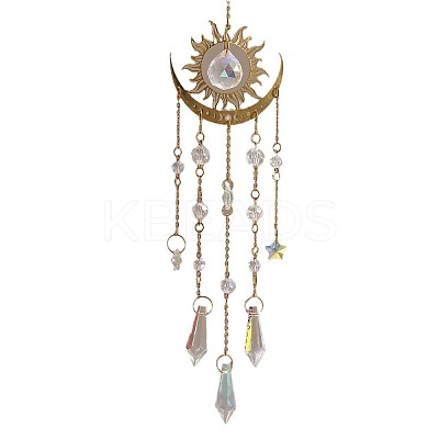 Metal Sun/Moon Pendant Decorations LS-PW23111688299-1
