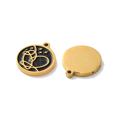 Ion Plating(IP) 304 Stainless Steel Enamel Charms STAS-M102-44G-1