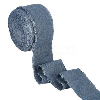 10 Yards Burlap Frayed Ribbon OCOR-WH0093-09A-1
