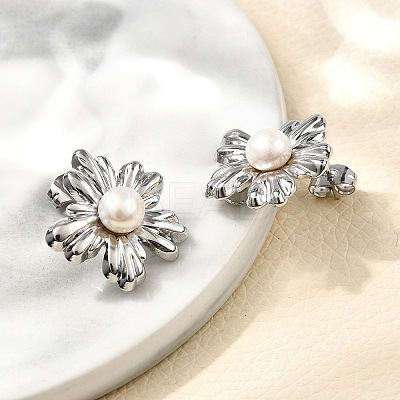 304 Stainless Steel Stud Earring Findings EJEW-F361-15P-1