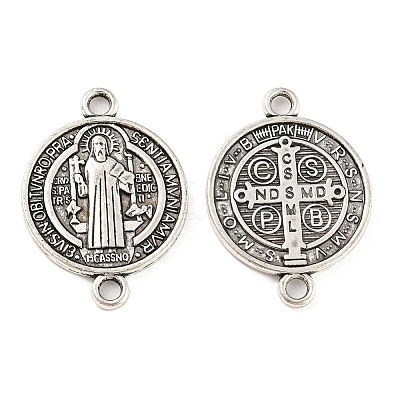 Tibetan Style Alloy Connector Charms TIBE-P001-29AS-1