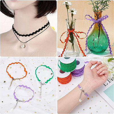 40M Polyester Wavy Fringe Trim Ribbon OCOR-GF0004-39N-1