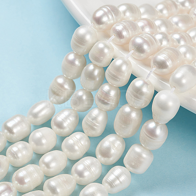 Natural Cultured Freshwater Pearl Beads Strands PEAR-N012-08N-1