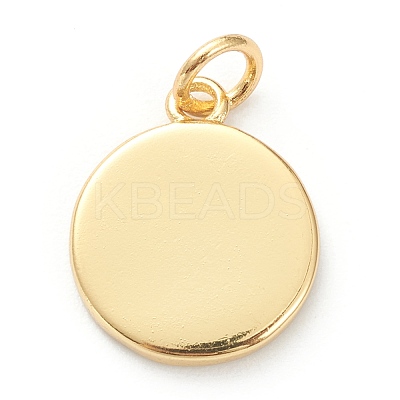 Brass Enamel Pendants KK-P200-11B-G-1