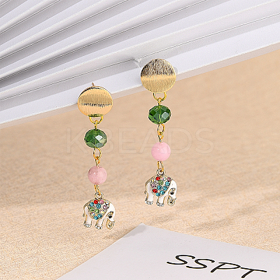 Alloy Rhinestone Pendants ENAM-PH0001-41G-RS-1