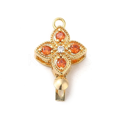 Brass Micro Pave Cubic Zirconia Box Clasps LS-KK-E082-01G-01-1